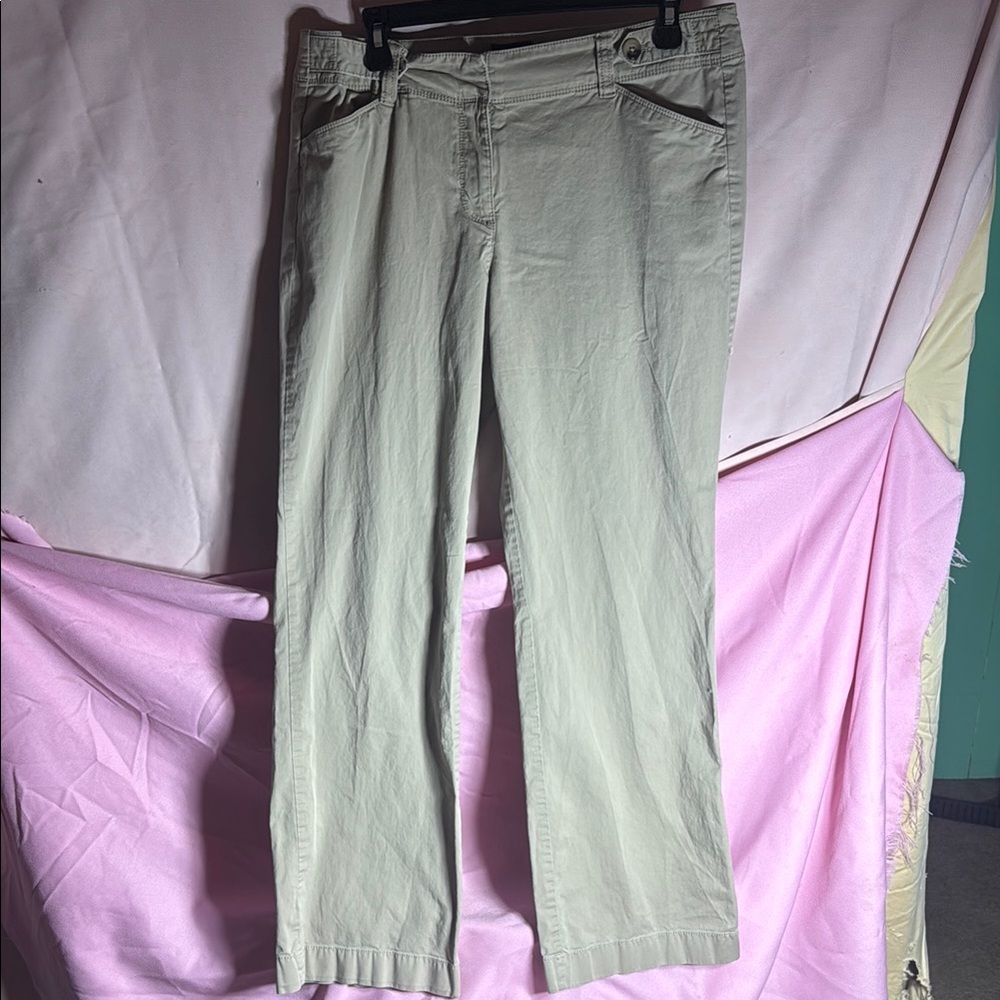 Ann Taylor Straight Leg Pants in Light Tan